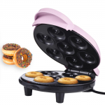 Dash Mini Donut Maker masin teeb 7 s&otilde;&otilde;rikut 700 W kahepoolse soojendusega mittenakkuva kattega US Plug roosa