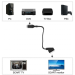 HDMI-SCART-muunduri teisendusadapteri kaabel 1 m/3,28 jalga must juhe