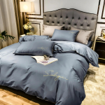 400TC Egiptuse puuvillast voodipesukomplekt Luksuslik Queen-suurusega Tekkkate voodilina komplekt Padjap&uuml;&uuml;r Voodipesu Nordic Simple Style Flat Bed Sheet&Full Size 4pcs