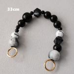 Uus naiste kotirihma tarvik, pruun must akr&uuml;&uuml;lvaigust helmed, osad luksuslik k&auml;sit&ouml;&ouml;na valmistatud randmepael, naiste nunnu koti k&auml;epideme kett 33CM must