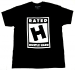 Hustle Hard T-s&auml;rk reitinguga H Urban Streetwear Pehme puuvillane t-s&auml;rk S