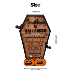 Halloweeni kalender puidust silt kaunistuseks