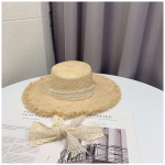 Naiste &otilde;lgm&uuml;ts laia &auml;&auml;rega p&auml;ikesekaitsega rannam&uuml;ts, must ja valge lindiga &otilde;lgk&uuml;bar vabaaja naiste lameda &uuml;laosaga Panama m&uuml;ts 56-58cm