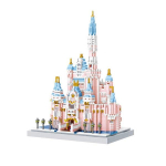 Arhitektuur Pink Disney Castle Nanoblock, 01. &Uuml;lisuur roosa Disney loss, Korea populaarsed m&auml;nguasjad white