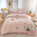 Multikas armas k&uuml;&uuml;lik puhtast puuvillast pestud puuvillast neljaosaline komplekt t&uuml;drukutele ja lastele tekikott puhtast puuvillast voodipesu printsessi stiilis 1.35m bed sheet 3pcs