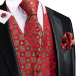 Hi-Tie Tuxedo vest meestele, &uuml;likond, vest kaelaside, taskur&auml;tik, mansetin&ouml;&ouml;bid pulma&auml;ri jaoks 2XL