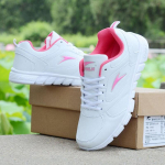Kevadised ja s&uuml;gisesed nahast pinnaga tossud veekindlad vabaajajalatsid Valged jooksujalatsid Tudengite moodsad kingad Valged tossud Unisex kingad Tennis 38 roosa/valge