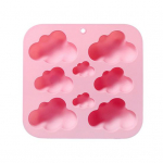 8-&otilde;&otilde;nsusega pilve silikoonseebivorm Mittekleepuv toidukvaliteediga DIY k&uuml;&uuml;nlavaigu krohv &scaron;okolaadik&uuml;psise koogi j&auml;&auml;vorm roosa