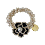 P&auml;rlijuuste k&ouml;ied helmeste hobusesabahoidjad Juuste aksessuaarid naistele ja t&uuml;drukutele juuksesidemed elastne juuksepael 1pcs must