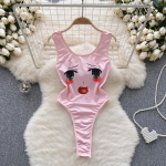 Seksikad armsad Camis Erootilised Sensuaalsed Romperid Naiste Kawaii O-kaelusega &otilde;hukesed avatud jalgevahega m&auml;ngukost&uuml;&uuml;mid Naiste Cosplay Pesu Korsett Bodysuits 2024 One Size roosa