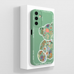 Telefoni&uuml;mbris Samsung Galaxy A15 A 15 4G 5G kate, luksuslik moodne disain matt must ruudukujuline kvaliteetne pehme vedel silikoonkest Samsungi kaitseraua jaoks Samsung A15