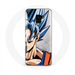 &Uuml;mbris Samsung Galaxy A8 Plus Anime Dragon Ball Goku Blue Hair jaoks