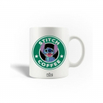 Mug en C&eacute;ramique Starbuck Stitch mignon fond Noir
