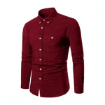 Meeste kevadsuvi s&auml;rk, alla keeratav krae, &uuml;herealine Slim Fit Patch tasku pikkade varrukatega n&ouml;&ouml;bid Pehme hingav &uuml;hev&auml;rviline keskmise pikkusega meeste topp XL must