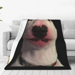 Walter Dog Meme kingitustekk Kawaii naljakas esteetiline flanell-visetekid Kodu diivanile tr&uuml;kitud pehme soe voodikate 75x100cm 30x40in