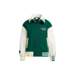 Adidas Originals kolleegiumkanga plaastert&ouml;&ouml;ga vabaaja jakk naistele Jakk Valge Roheline HY4184 XS
