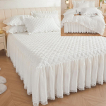 Four Seasons pitsist voodi seelik &uuml;hes t&uuml;kis paks tepitud printsessi stiilis voodikate Pestav libisemisvastane voodikate 150*200cm 3pcs