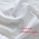 1 jardi(0,9 meetrit) pikk 125 cm lai Pehme ja &otilde;huke valge tikandid Puhast puuvillasest riidest kangast isetegemise materjal W 125cm*L 0.9Meters valge
