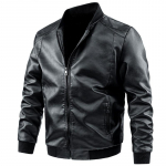 Euroopa ja Ameerika &Uuml;hendriigid Biker Nahkjakk Meeste Nahkjakk Tide Kevadine ja S&uuml;gisene Korea versioon meeste vabaaja nahktagist 8XL must