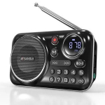 F21 Bluetooth-k&otilde;larid Mini Traadita Kaasaskantav FM-raadio Eakatele Multifunktsionaalne V&auml;litingimustes TF-kaart /USB Muusika Walkman must
