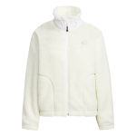 Adidas Boa Jakk T2 &Uuml;hev&auml;rviline Kolme triibuga T&otilde;mblukuga Seisukrae Sherpa Jakk Naiste Jakid Kreemjasvalge HM7099 XL white