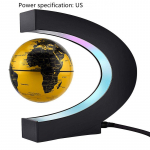 Uudne Magnet Levitation Globe LED Maailmakaart Magnet Levitation Ujuv Maakera Elektroonilised Loomingulised j&otilde;ulukingid Black AUS