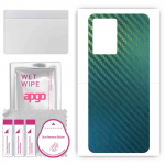 apgo Protective Skin Sticker for the back compatible with ZTE Blade V41 Smart, Wrap Film, Foil, Vinyl - Pattern Carbon Chameleon CAKA1