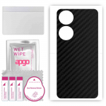 apgo Protective Skin Sticker for the back compatible with Honor 90, Wrap Film, Foil, Vinyl - Pattern Carbon Black