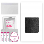 apgo Protective Skin Sticker for the back compatible with Motorola Razr+ Plus 2023, Wrap Film, Foil, Vinyl - Pattern Black Leather