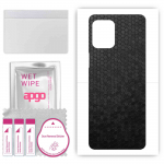 apgo Protective Skin Sticker for the back compatible with Motorola Moto Edge S, Wrap Film, Foil, Vinyl - Pattern Black Honeycomb