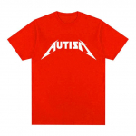 Autism Metal Rock Meem T-s&auml;rk Meeste Naiste Mood Hip Hop L&uuml;hikeste varrukatega Suurem&otilde;&otilde;tmelised T-s&auml;rgid Suvepuuvillane Mugavus T-s&auml;rk Topid M