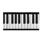 200 cm 3D mustvalge klaveriklahvi kleebis Muusik seinakunsti kleebis Decor