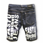 Suvine korea kirjatr&uuml;kiga luksuslik mood &otilde;hukesed teksad Klassikalised kauboi, meeste vabaaja sinised Boyfriend Street klassikalised l&uuml;hikesed p&uuml;ksid 28