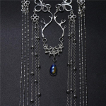 Elegantsed s&auml;ravad kivid pika tutiga juukseriided Waterdrop rhinestones retro juuksepael naistele Hiina stiilis aksessuaarid