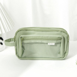 Kosmeetikakott Esteetiline pliiatsikott Suure mahutavusega pliiatsihoidja Lihtne kirjatarvete kott Student valge