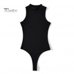 Naiste Seksikas Body Varrukateta poolkilpkaelusega Bodysuit suvine Slim Fit &uuml;hes t&uuml;kis vest &uuml;hev&auml;rviline alumine s&auml;rk Romper L must