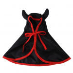 Lemmiklooma mantel Mugav reguleeritav k&ouml;is kuradisarv Halloweeni Cosplay kassi kost&uuml;&uuml;mid kutsika kapuutsiga M must