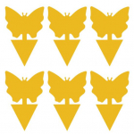 6 tk Kahepoolne kleepuv tahvel l&otilde;hnatu veekindel puuviljak&auml;rbsel&otilde;ks UV-kindel, lastele lemmikloomale ohutu taim Kollane kleepp&uuml;&uuml;nis