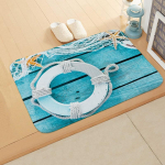 Sea Ocean Doormat Beach Merit&auml;he mustriga libisemisvastane uksematt vaip Uksematt Flanell V&auml;lik&ouml;&ouml;k Elutoa P&otilde;randamatt Vaip 400mm x 600mm