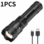 1500LM V&otilde;imas LED-taskulamp USB-laadimistaskulamp V&otilde;imsa v&otilde;imsusega taskulampPikk laskurtaskulamp telkimineV&auml;ike kaasaskantav 1PCS-1000LM