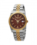 Mathey-Tissot Rolly III Kahev&auml;rviline Roostevaba Teras Pruun T&auml;hik Kvarts H810BM Meeste K&auml;ekell pruun