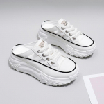 Naiste vabaaja platvormiga sussid, hingavad v&auml;ljal&otilde;igetega jalatsid, jalutusketsid, sportlikud rannasandaalid, pl&auml;tud, suvised libisemiskindlad avatud kannaga ketsid naistele 38 valge