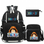 3 tk/komplekt Anime One Piece Seljakott Seljakott &Otilde;lakotiga Pliiatsikott T&uuml;drukule Poisile Tagasi Kooli Kott Reisikott Mochila