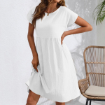 Naiste suvekleidid, l&uuml;hikeste varrukatega linased vabaaja T-s&auml;rgikleidid, kiik-randakleidid, taskutega suvekleidid L