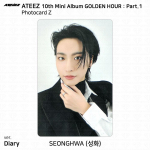 ATEEZ 10. minialbum Golden Hour Part.1 Photobook Ver Photocard Postkaart KPOP Seonghwa - D (Z)