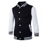 Moodne Slim Fit pesapalli meeste mantel personaliseeritud vabaaja spordi meeste jakk tr&uuml;kitud p&uuml;stkrae kampsun pealisr&otilde;ivad XXXL must