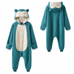 Cartoon Onesie lastele Gengar &Uuml;hes t&uuml;kis pidžaama lastele Kigurumi Halloween Cosplay Kost&uuml;&uuml;m Peokink 140 roheline