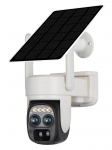 Uus p&auml;ikeseenergia WiFi-kaamera kahe objektiiviga PTZ 10x suumiga kahesuunaline heli PIR v&auml;rviline &ouml;&ouml;n&auml;gemine v&auml;listingimustes veekindel CCTV valve turvalisus WiFi Cam