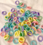 100 tk T&uuml;druku Elastne Juuksekumm Pael N&ouml;&ouml;r Hobusesaba K&auml;ev&otilde;ru Kummist N&ouml;&ouml;r One Size