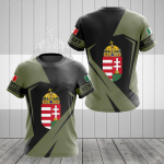 Ungari meeste T-s&auml;rk Veteran Soldier Crew Kaelusega l&uuml;hikeste varrukatega &uuml;laosa Ungari liputr&uuml;kiga &uuml;lisuur lahedad meester&otilde;ivad Camisa L
